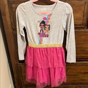 L.O.L. Surprise! Gray and Pink Glam Dunk Dress